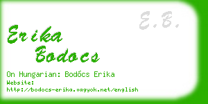 erika bodocs business card