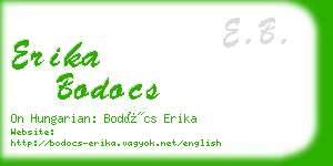 erika bodocs business card